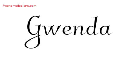 Elegant Name Tattoo Designs Gwenda Free Graphic