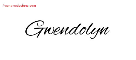 Cursive Name Tattoo Designs Gwendolyn Download Free
