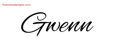 Cursive Name Tattoo Designs Gwenn Download Free