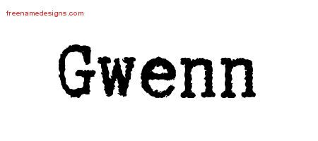 Typewriter Name Tattoo Designs Gwenn Free Download