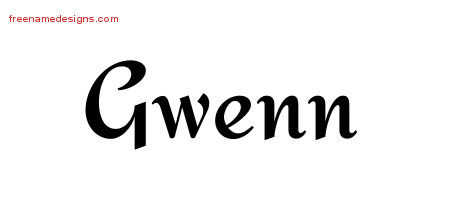 Calligraphic Stylish Name Tattoo Designs Gwenn Download Free