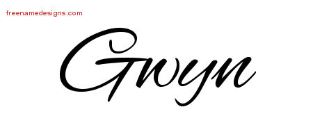 Cursive Name Tattoo Designs Gwyn Download Free