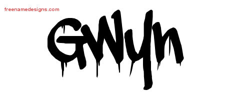 Graffiti Name Tattoo Designs Gwyn Free Lettering
