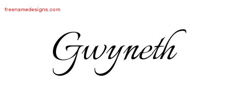 Calligraphic Name Tattoo Designs Gwyneth Download Free