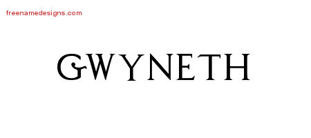 Regal Victorian Name Tattoo Designs Gwyneth Graphic Download
