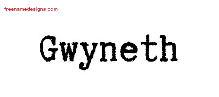 Typewriter Name Tattoo Designs Gwyneth Free Download