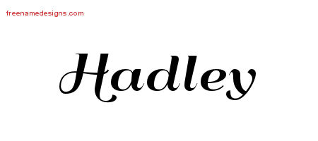 Art Deco Name Tattoo Designs Hadley Printable