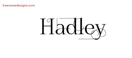 Decorated Name Tattoo Designs Hadley Free