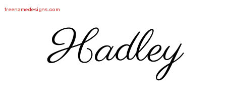 Classic Name Tattoo Designs Hadley Graphic Download