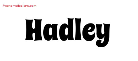 Groovy Name Tattoo Designs Hadley Free Lettering