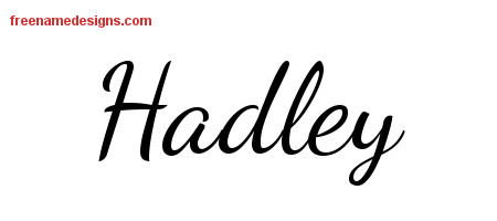 Lively Script Name Tattoo Designs Hadley Free Printout