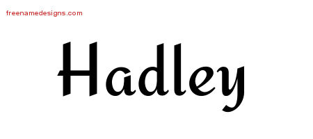 Calligraphic Stylish Name Tattoo Designs Hadley Download Free