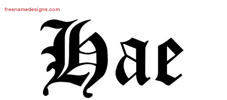Blackletter Name Tattoo Designs Hae Graphic Download