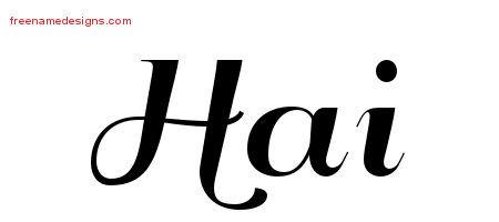 Art Deco Name Tattoo Designs Hai Graphic Download