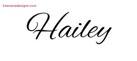 Cursive Name Tattoo Designs Hailey Download Free