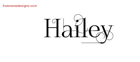 Decorated Name Tattoo Designs Hailey Free