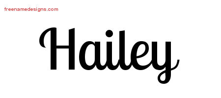 Handwritten Name Tattoo Designs Hailey Free Download