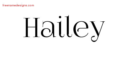 Vintage Name Tattoo Designs Hailey Free Download