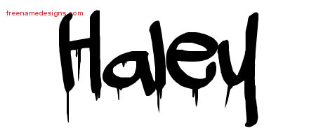 Graffiti Name Tattoo Designs Haley Free Lettering