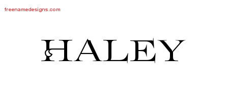Flourishes Name Tattoo Designs Haley Printable