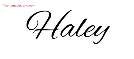 Cursive Name Tattoo Designs Haley Download Free