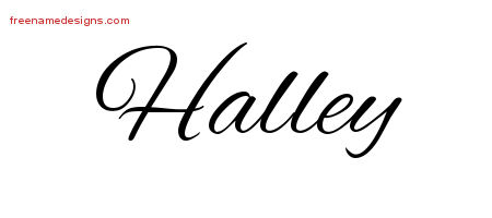 Cursive Name Tattoo Designs Halley Download Free