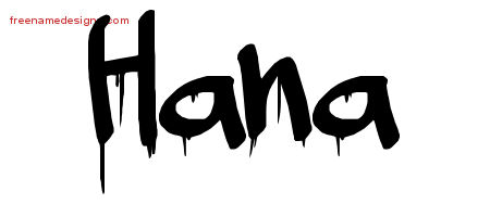 Graffiti Name Tattoo Designs Hana Free Lettering