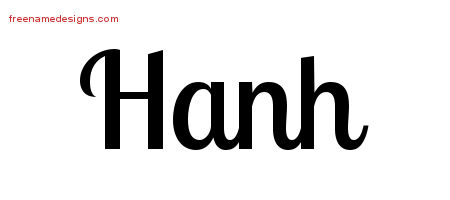 Handwritten Name Tattoo Designs Hanh Free Download