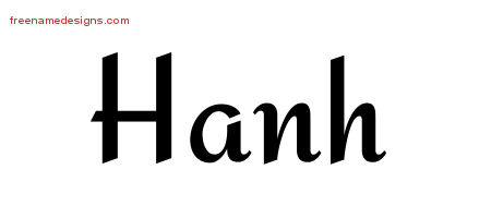 Calligraphic Stylish Name Tattoo Designs Hanh Download Free