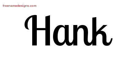 Handwritten Name Tattoo Designs Hank Free Printout