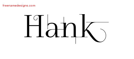 Decorated Name Tattoo Designs Hank Free Lettering
