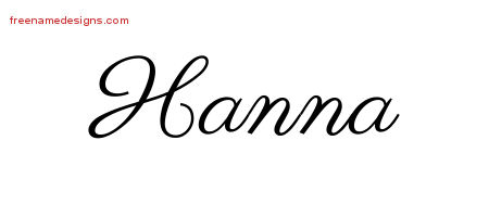 Classic Name Tattoo Designs Hanna Graphic Download