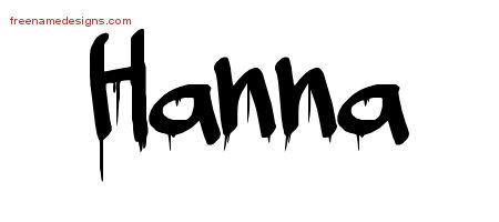Graffiti Name Tattoo Designs Hanna Free Lettering