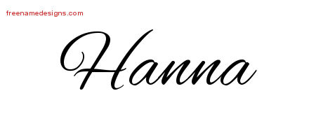 Cursive Name Tattoo Designs Hanna Download Free