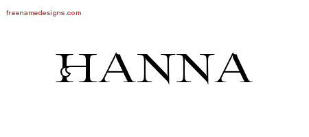 Flourishes Name Tattoo Designs Hanna Printable