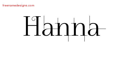 Decorated Name Tattoo Designs Hanna Free