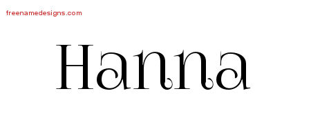 Vintage Name Tattoo Designs Hanna Free Download