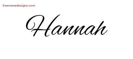 Cursive Name Tattoo Designs Hannah Download Free