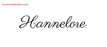 Classic Name Tattoo Designs Hannelore Graphic Download
