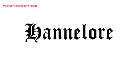 Blackletter Name Tattoo Designs Hannelore Graphic Download