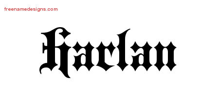 Old English Name Tattoo Designs Harlan Free Lettering Old English Name Tattoo Designs Harlan Free Lettering