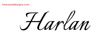 Calligraphic Name Tattoo Designs Harlan Free Graphic