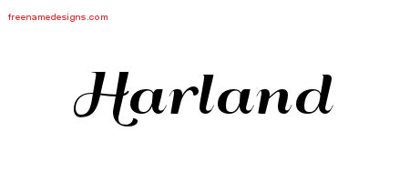 Art Deco Name Tattoo Designs Harland Graphic Download