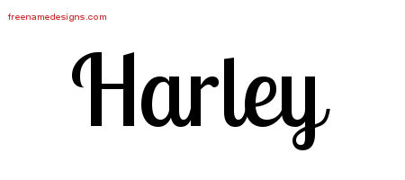 Handwritten Name Tattoo Designs Harley Free Printout