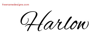 Cursive Name Tattoo Designs Harlow Download Free