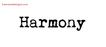 Vintage Writer Name Tattoo Designs Harmony Free Lettering