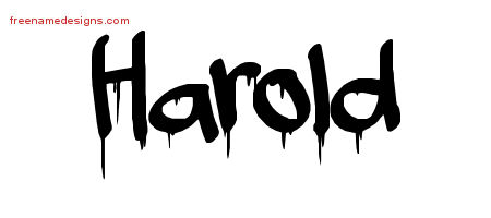 Graffiti Name Tattoo Designs Harold Free Lettering