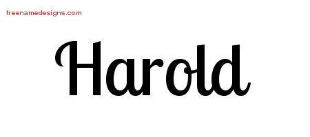 Handwritten Name Tattoo Designs Harold Free Download
