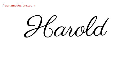 Classic Name Tattoo Designs Harold Printable