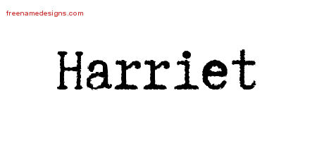 Typewriter Name Tattoo Designs Harriet Free Download